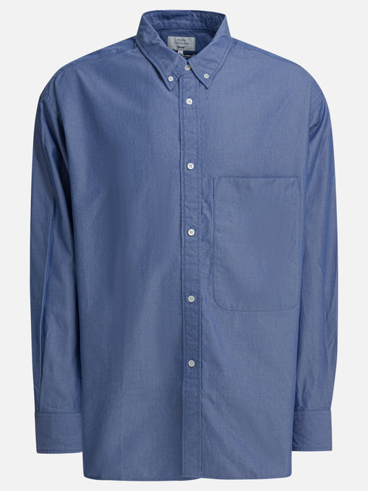 Camicie casual Solid colour  Azzurro - Beams Plus Uomo | PLP | VIETTI Online Store 
