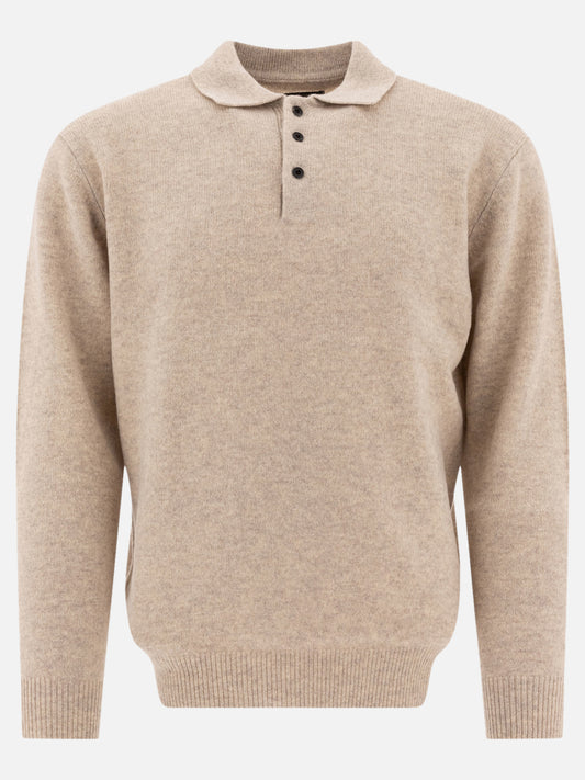 Polo con bottoni Solid colour  Beige - Beams Plus Uomo | PLP | VIETTI Online Store 
