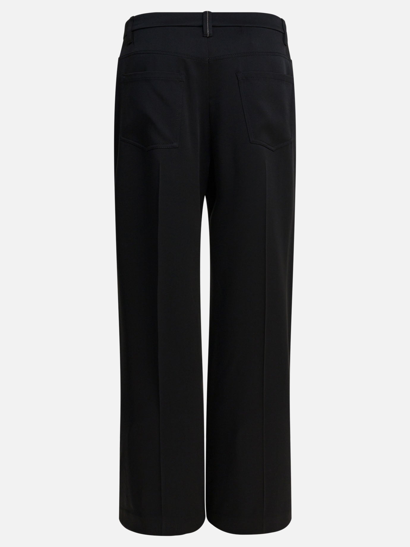 Pantaloni sartoriali Solid colour  Nero - Brunello Cucinelli Donna | PDP | VIETTI Online Store | Zoom-Modal_2
