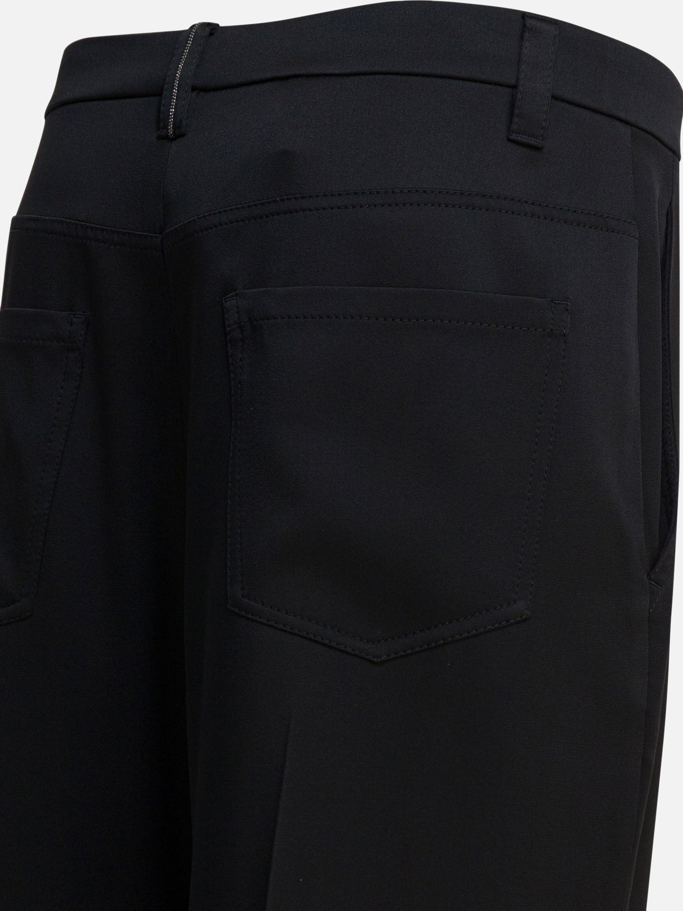 Pantaloni sartoriali Solid colour  Nero - Brunello Cucinelli Donna | PDP | VIETTI Online Store | thumbnail_4