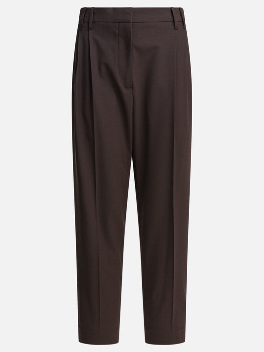 Pantaloni casual Solid colour  Marrone - Brunello Cucinelli Donna | PLP | VIETTI Online Store 
