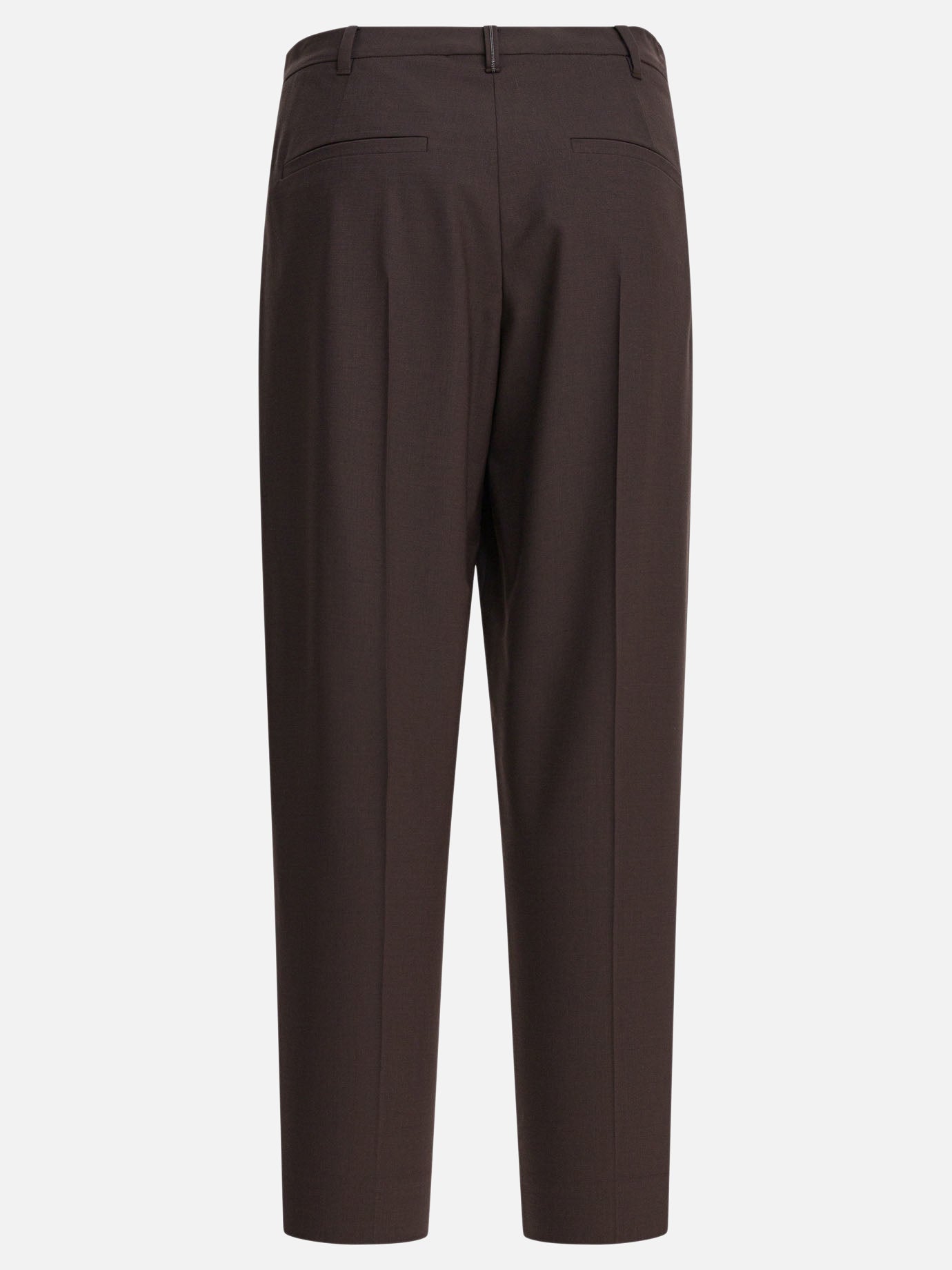 Pantaloni casual Solid colour  Marrone - Brunello Cucinelli Donna | PDP | VIETTI Online Store | thumbnail_2