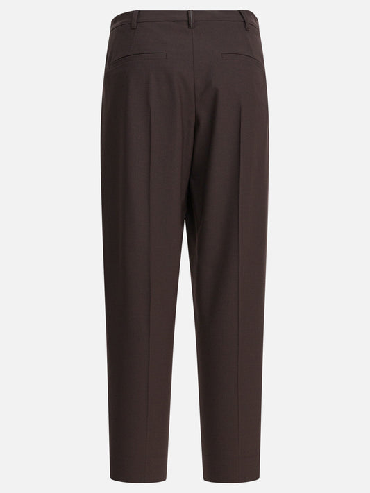 Pantaloni casual Solid colour  Marrone - Brunello Cucinelli Donna | PLP | VIETTI Online Store | 2
