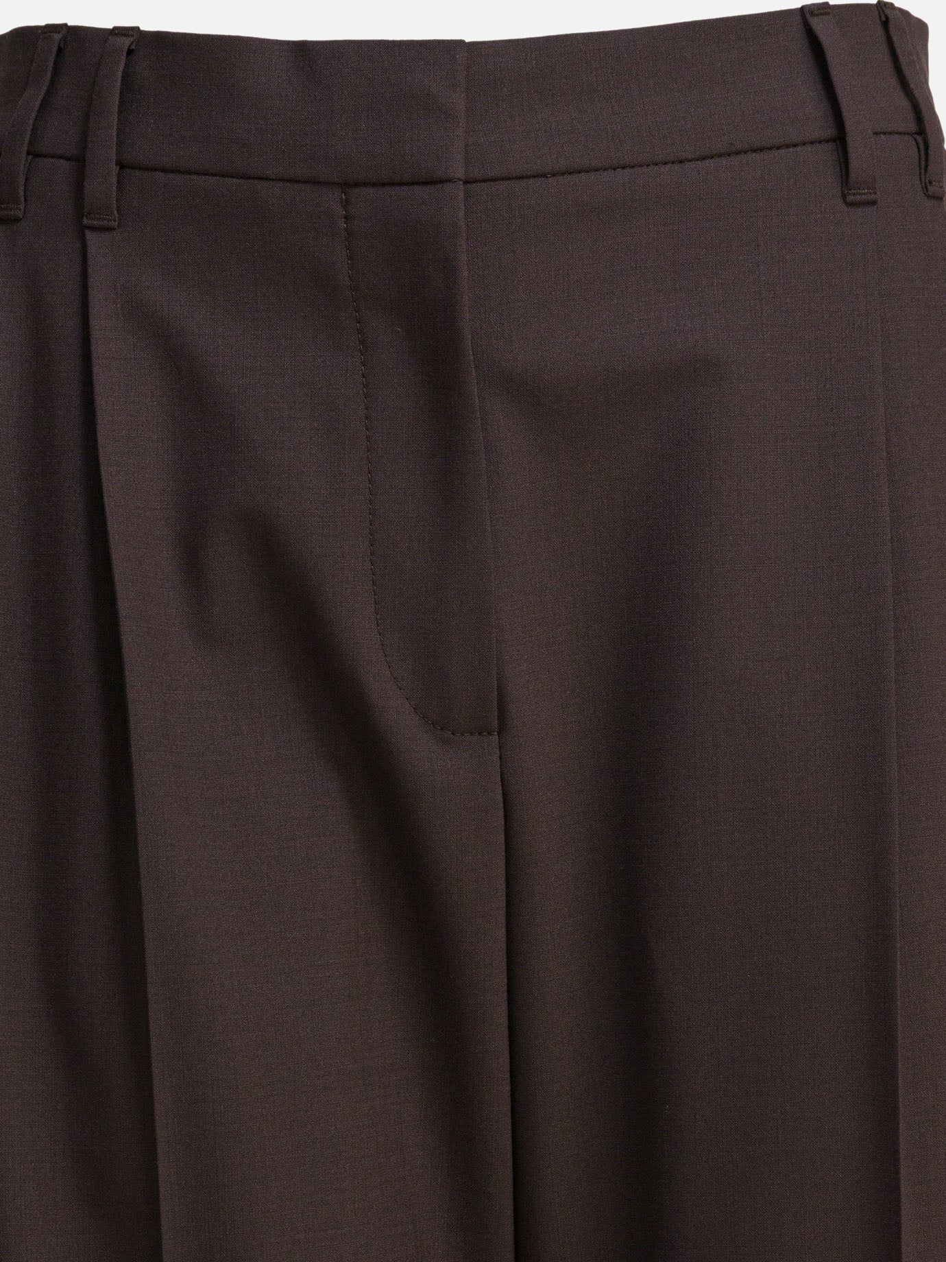 Pantaloni casual Solid colour  Marrone - Brunello Cucinelli Donna | PDP | VIETTI Online Store | thumbnail_3