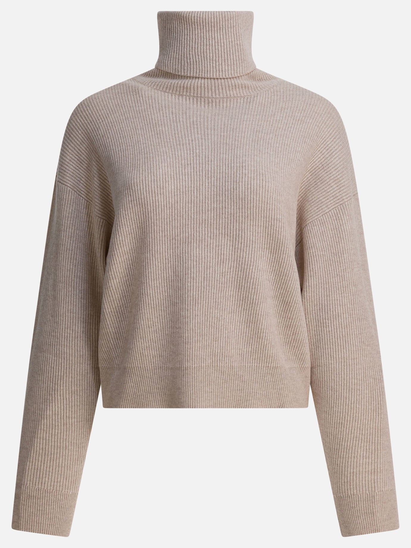 Turtleneck sweaters Solid colour  Beige - Brunello Cucinelli Women | PDP | VIETTI Online Store | Zoom-Modal
