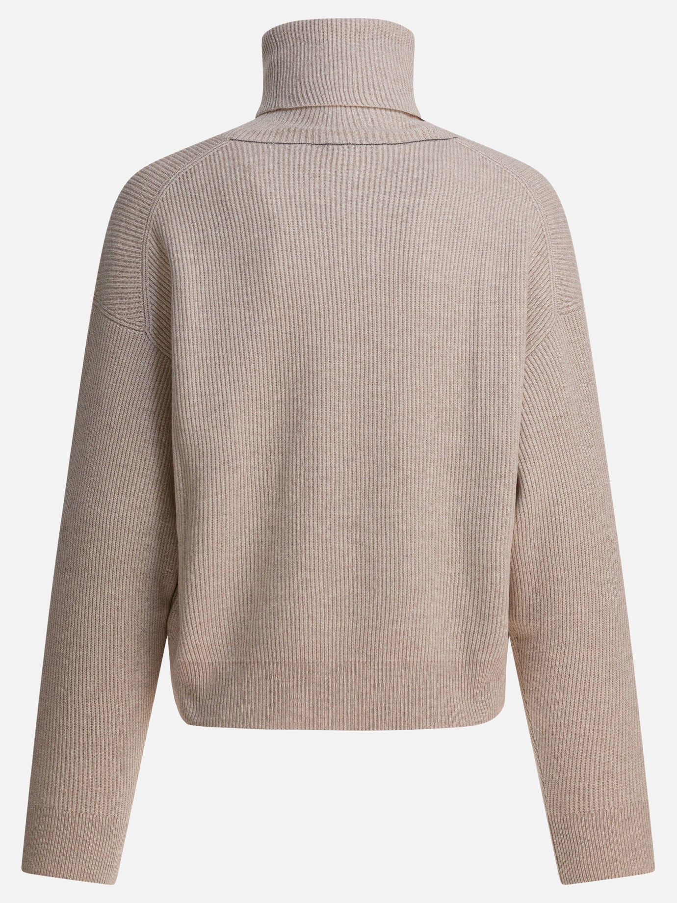 Turtleneck sweaters Solid colour  Beige - Brunello Cucinelli Women | PDP | VIETTI Online Store | Zoom-Modal_2
