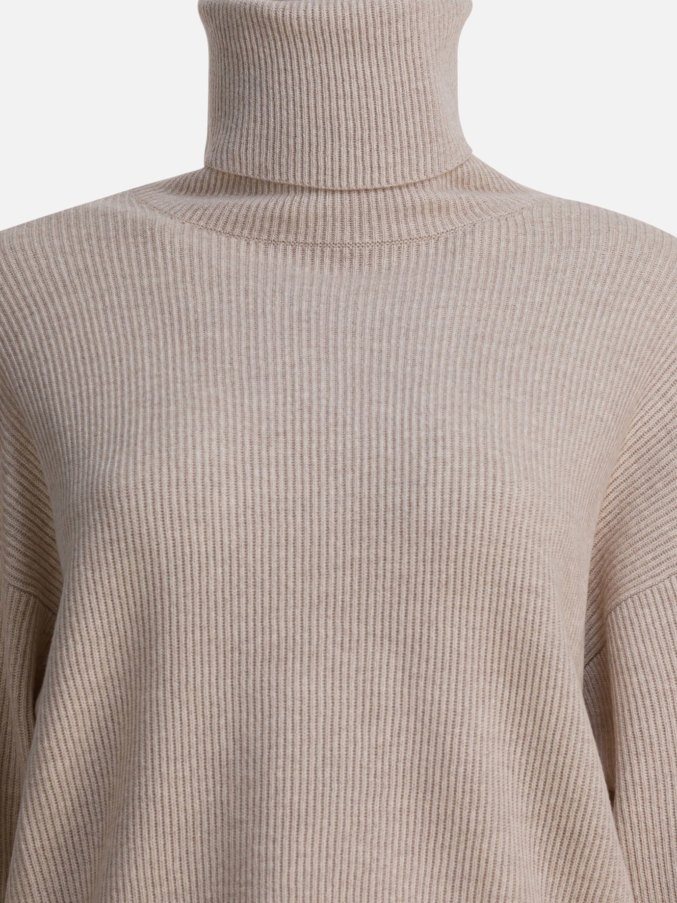Turtleneck sweaters Solid colour  Beige - Brunello Cucinelli Women | PDP | VIETTI Online Store | Zoom-Modal_3
