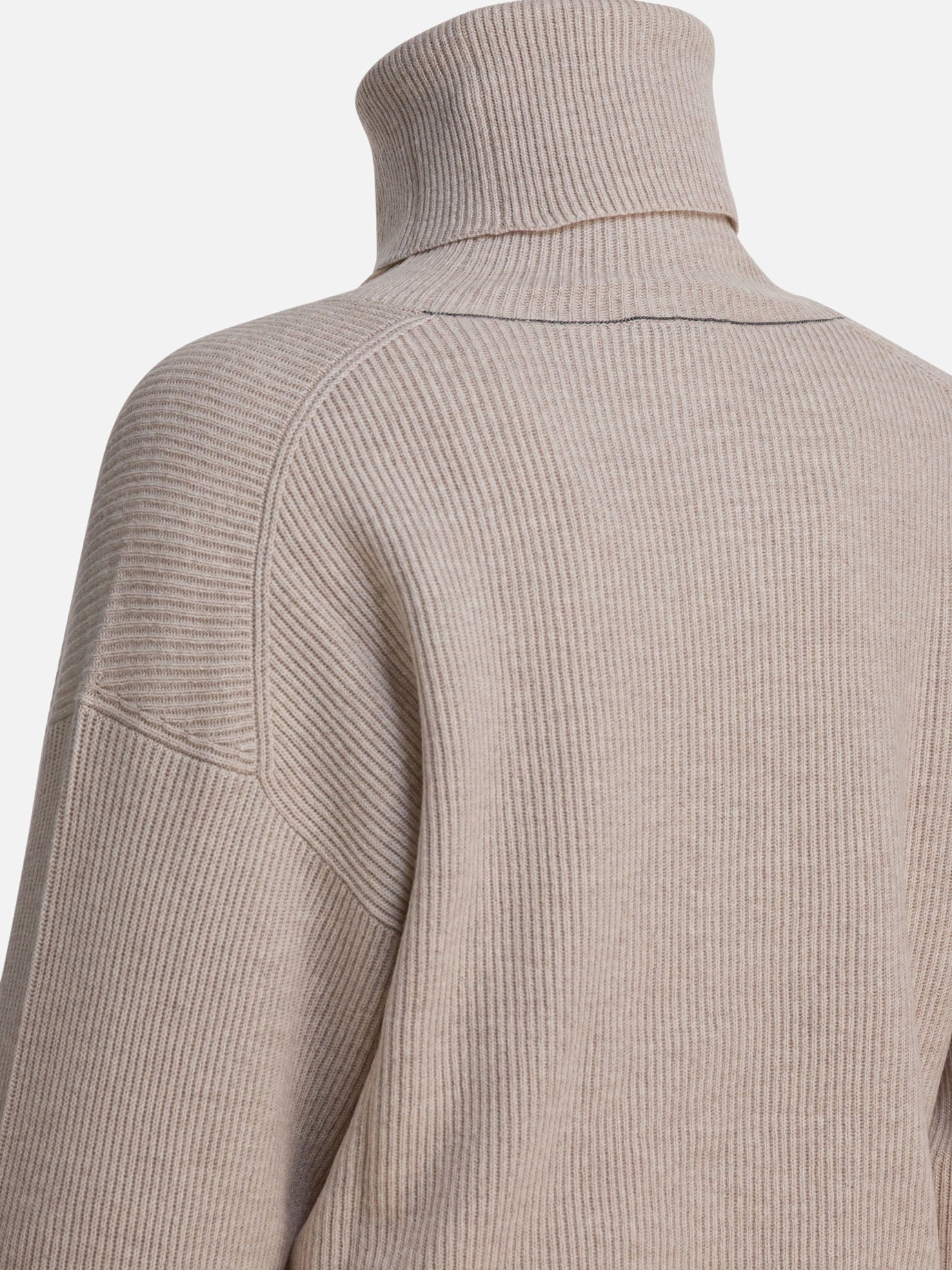 Turtleneck sweaters Solid colour  Beige - Brunello Cucinelli Women | PDP | VIETTI Online Store | Zoom-Modal_4

