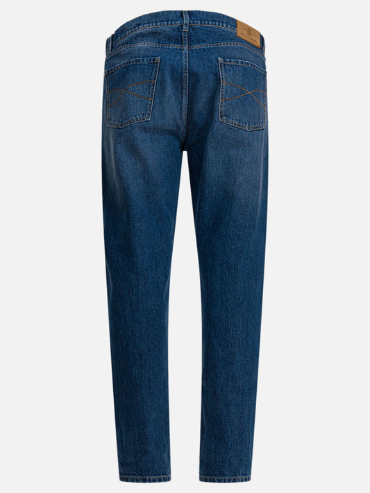 Jeans a gamba dritta Denim  Blu - Brunello Cucinelli Uomo | PLP | VIETTI Online Store | 2
