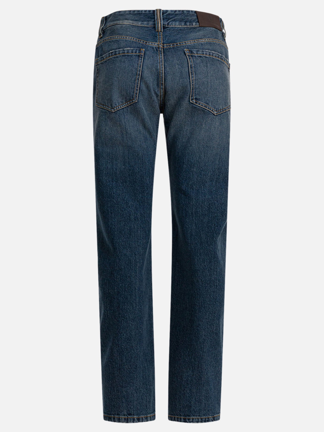 Straight-leg jeans Solid colour  Blue - Brunello Cucinelli Women | PDP | VIETTI Online Store | thumbnail_2