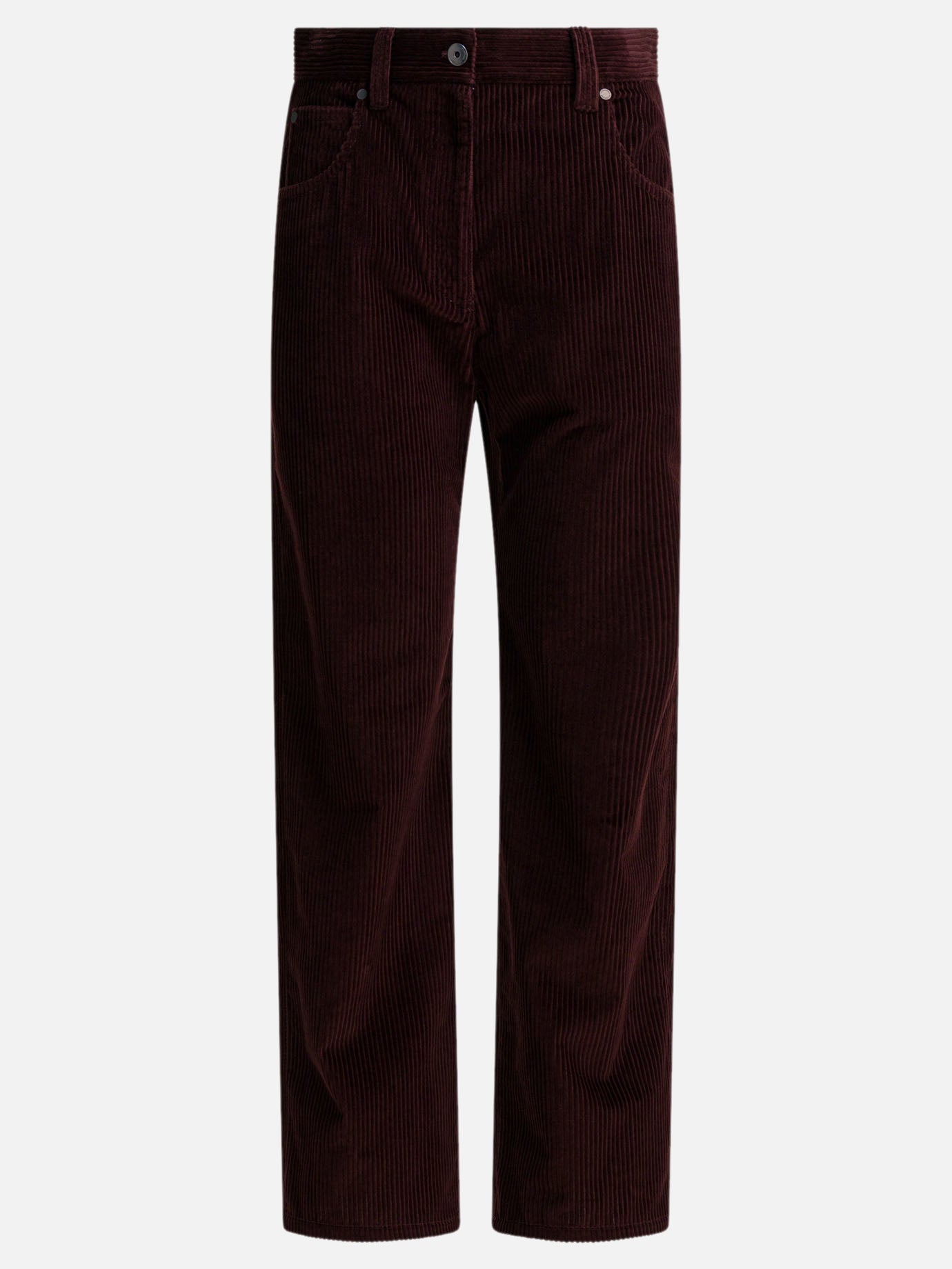 Pantaloni casual Solid colour  Bordeaux - Brunello Cucinelli Donna | PDP | VIETTI Online Store | thumbnail