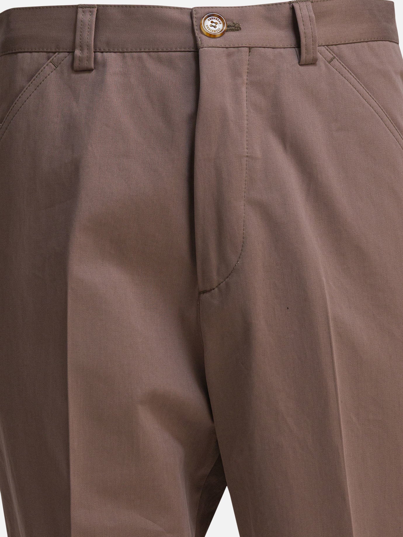 Leisure trousers Solid colour  Beige - Brunello Cucinelli Men | PDP | VIETTI Online Store | thumbnail_3