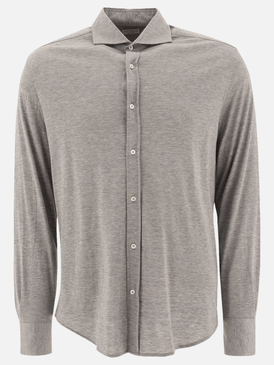 Camicie casual Solid colour  Grigio - Brunello Cucinelli Uomo | PLP | VIETTI Online Store 
