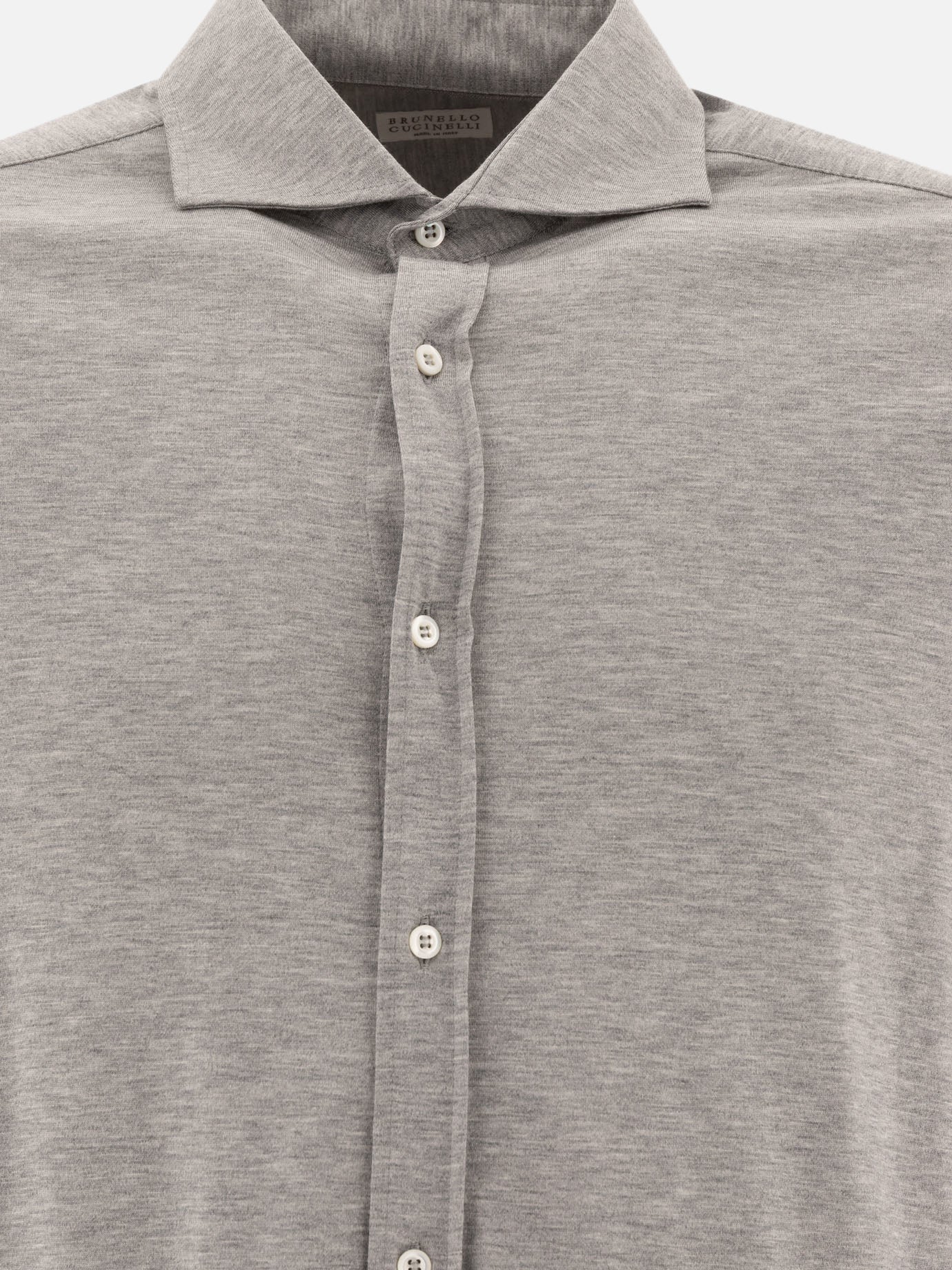 Camicie casual Solid colour  Grigio - Brunello Cucinelli Uomo | PDP | VIETTI Online Store | Zoom-Modal_3
