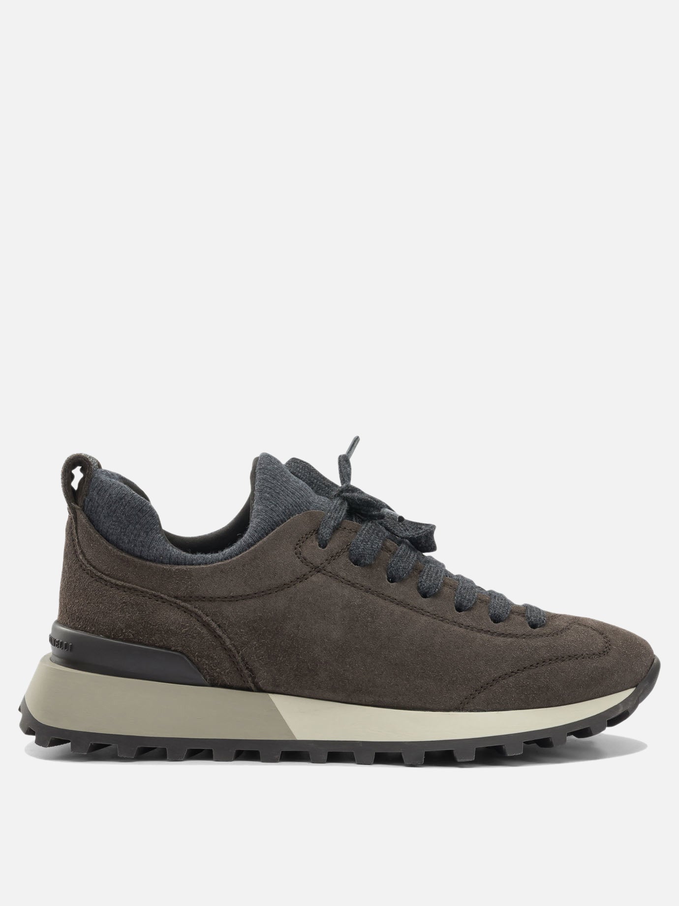 Sneaker basse 60% virgin wool 30% cashmere 10% silk  Nero - Brunello Cucinelli Donna | PDP | VIETTI Online Store | Zoom-Modal
