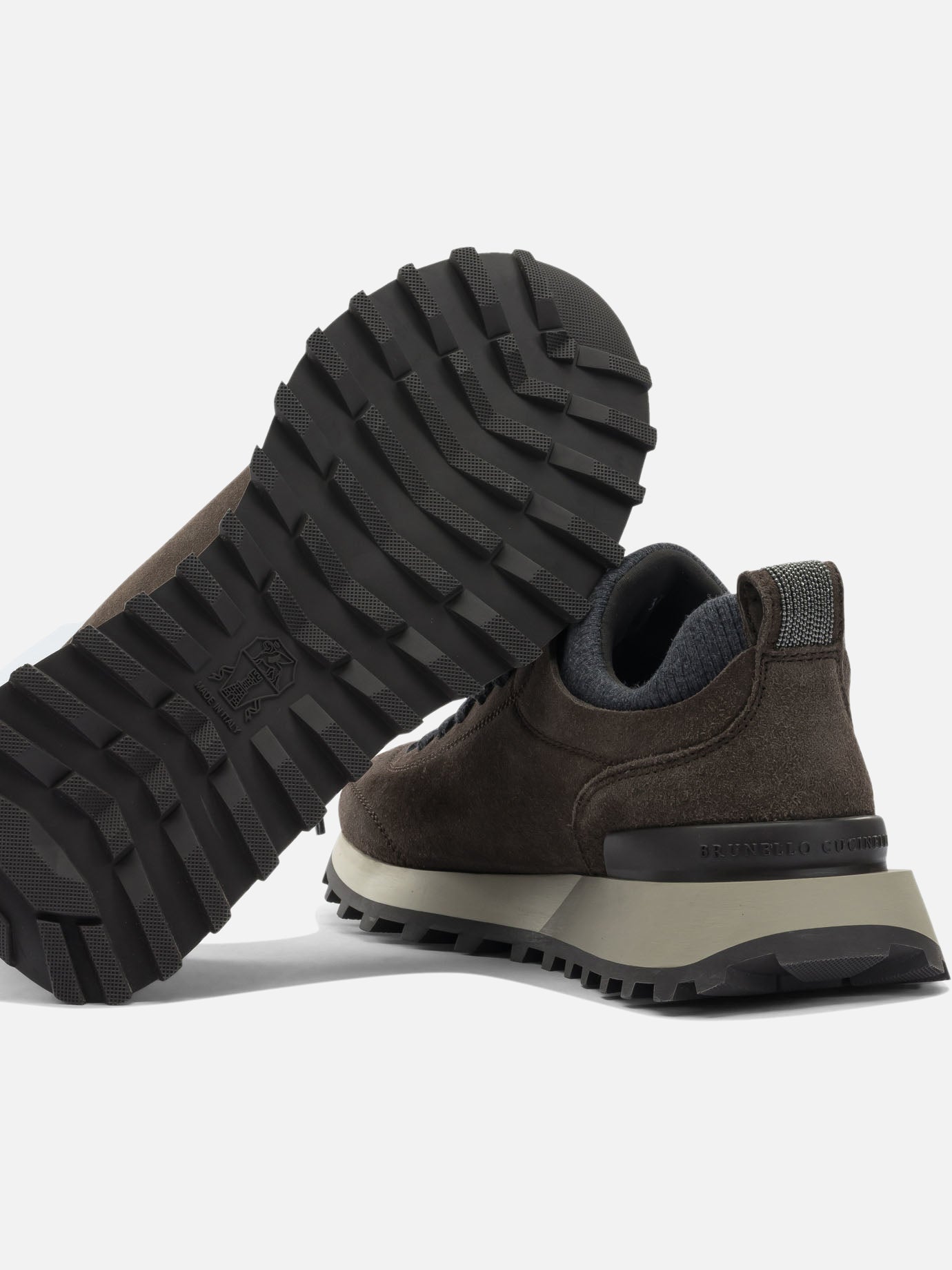 Sneaker basse 60% virgin wool 30% cashmere 10% silk  Nero - Brunello Cucinelli Donna | PDP | VIETTI Online Store | Zoom-Modal_5
