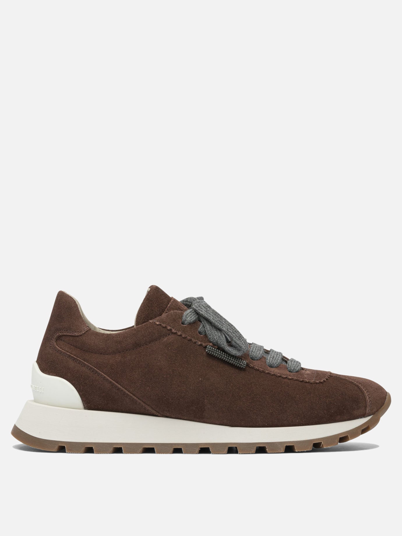 Low top sneakers 100% suede - 100% rubber  Bordeaux - Brunello Cucinelli Women | PDP | VIETTI Online Store | thumbnail