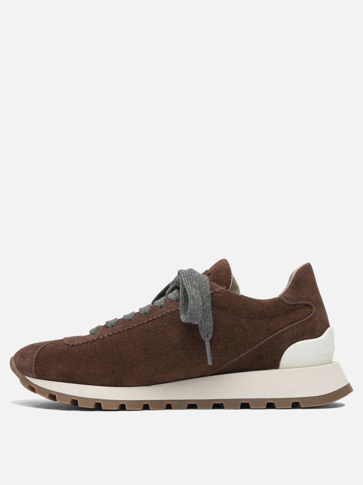 Low top sneakers 100% suede - 100% rubber  Bordeaux - Brunello Cucinelli Women | PDP | VIETTI Online Store | thumbnail_3