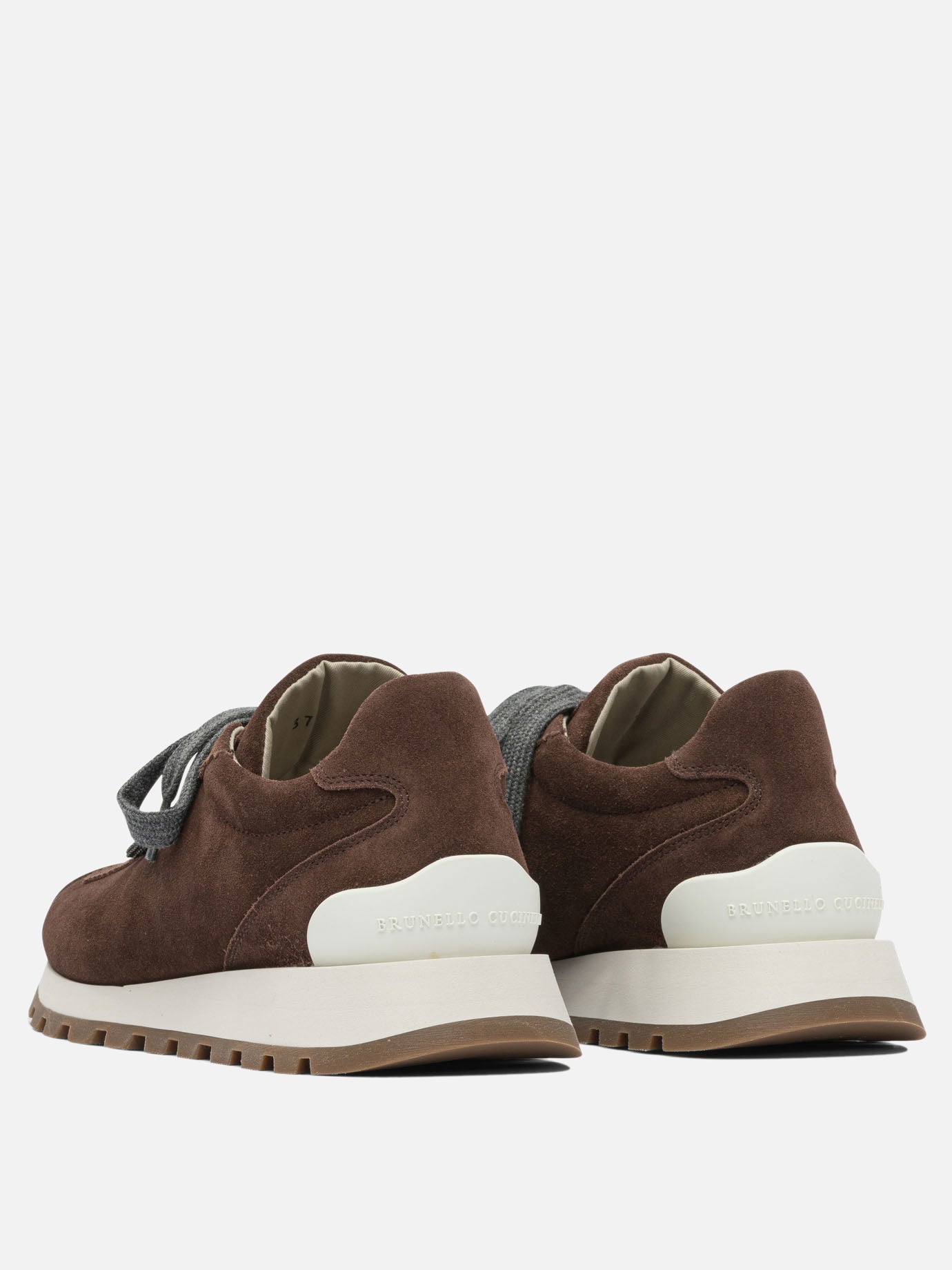 Low top sneakers 100% suede - 100% rubber  Bordeaux - Brunello Cucinelli Women | PDP | VIETTI Online Store | thumbnail_4
