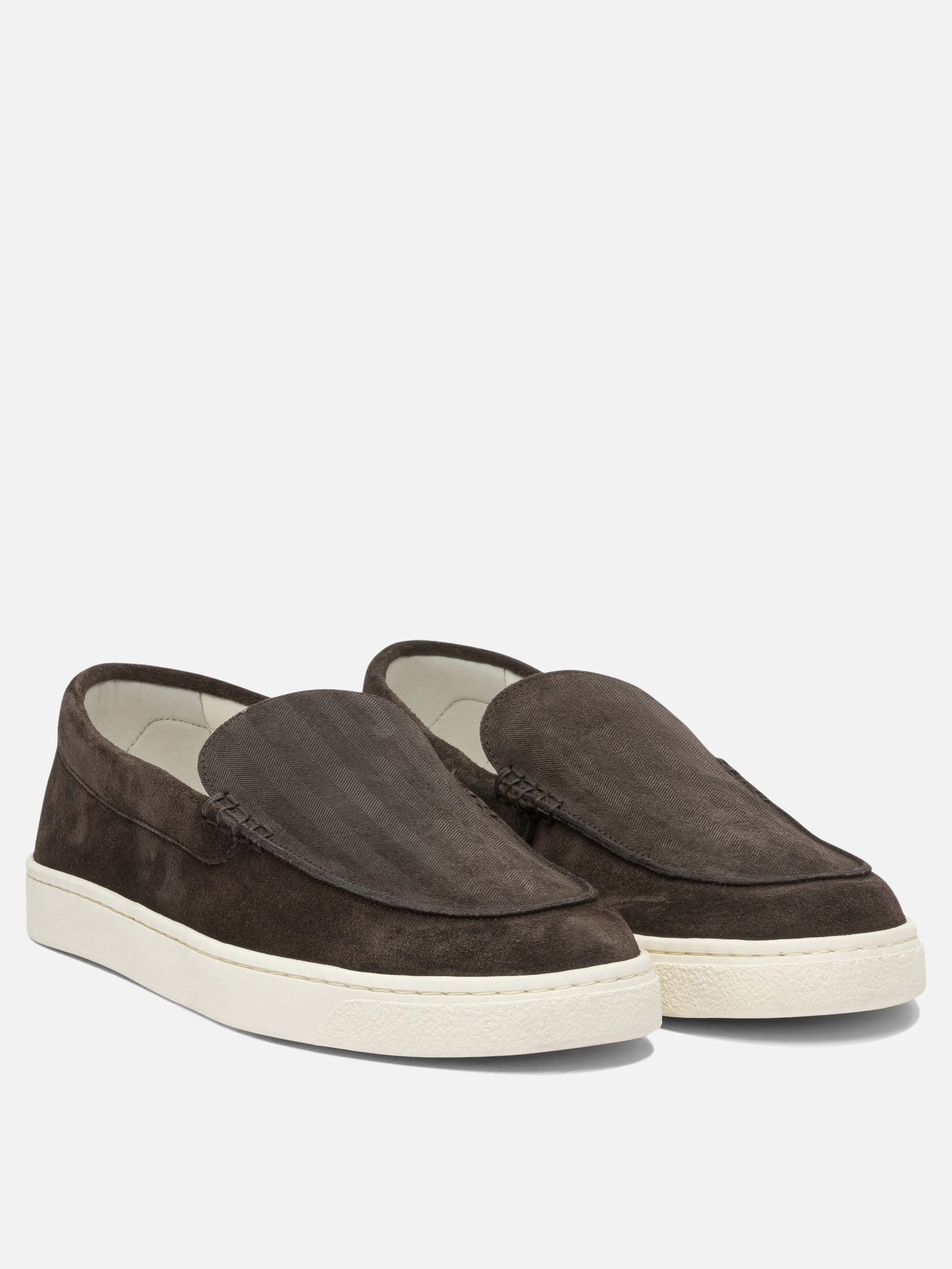 Mocassini 100% suede - 100% rubber  Marrone - Brunello Cucinelli Uomo | PDP | VIETTI Online Store | thumbnail_2