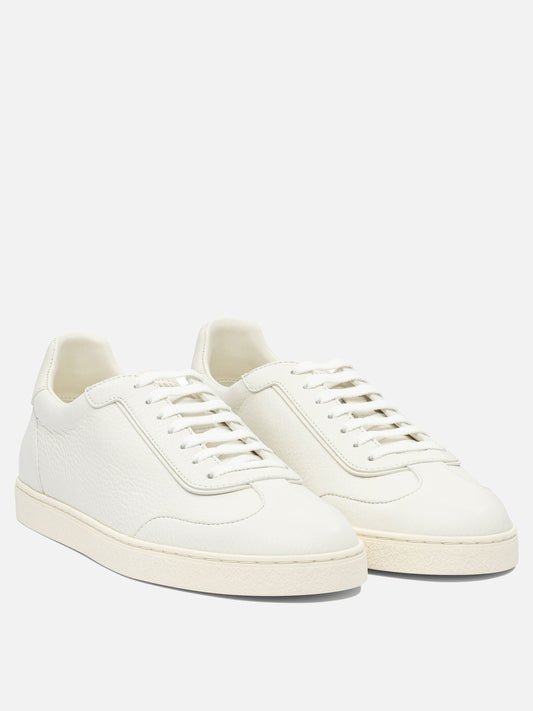 Low top sneakers 100% leather - 100% rubber  White - Brunello Cucinelli Men | PLP | VIETTI Online Store | 2
