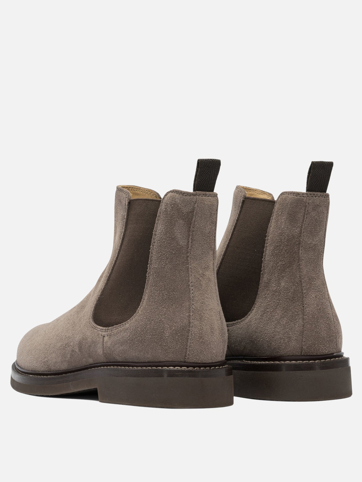 Chelsea boots 90% suede 10% elastane - 100% rubber  Grey - Brunello Cucinelli Men | PDP | VIETTI Online Store | Zoom-Modal_4
