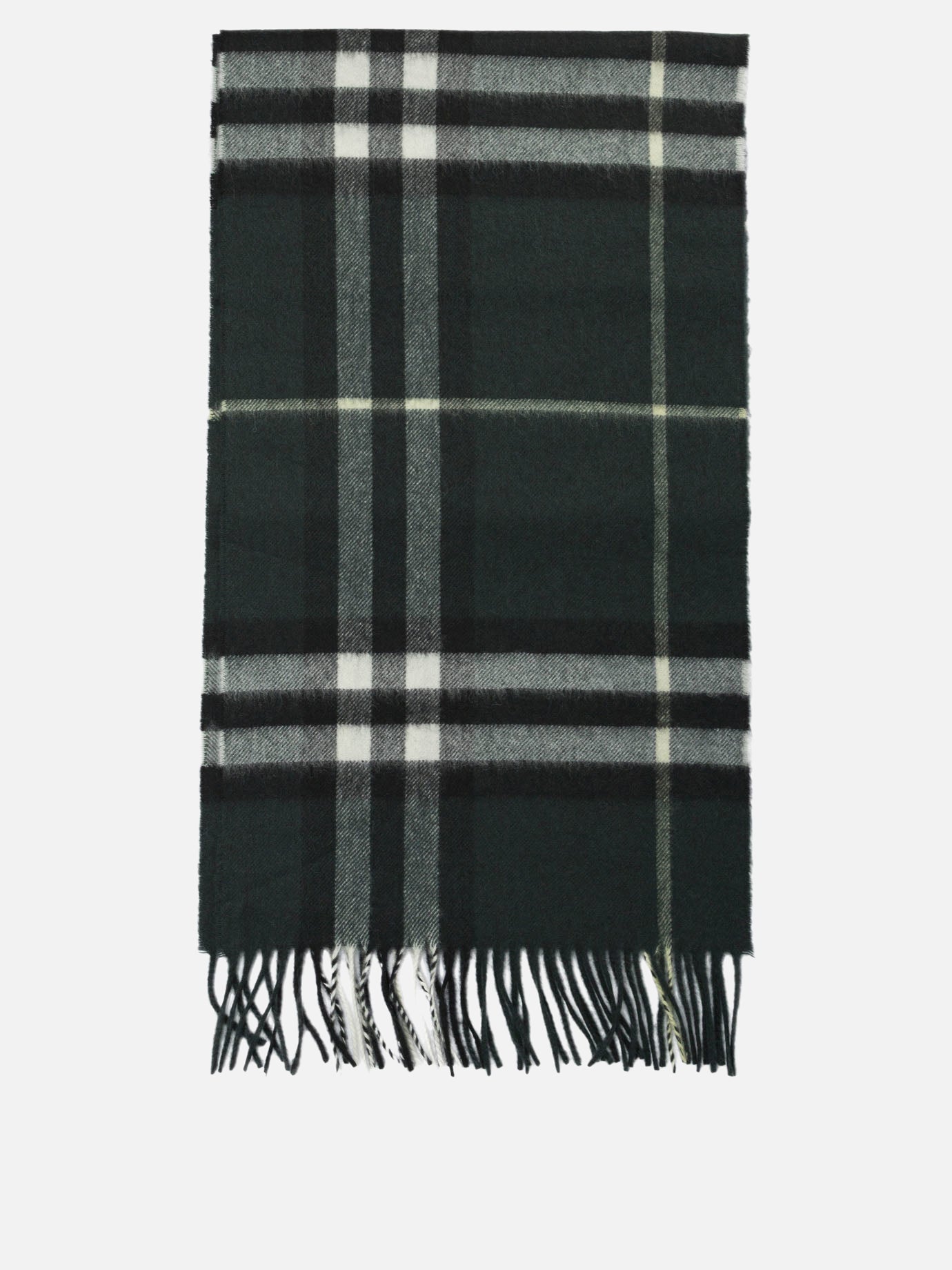 Fringed scarves 100% cashmere  Green - Burberry Women | PDP | VIETTI Online Store | thumbnail