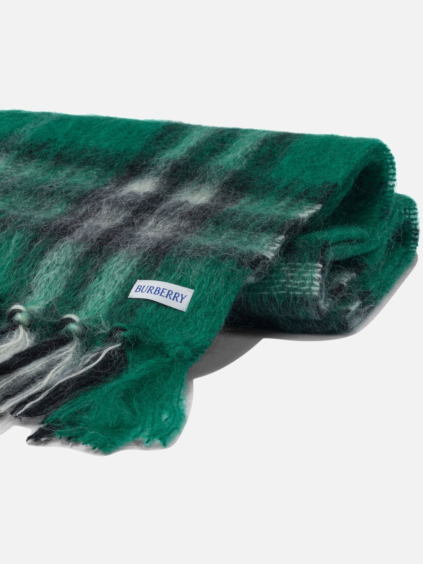 Fringed scarves 100% cashmere  Green - Burberry Men | PDP | VIETTI Online Store | thumbnail_2