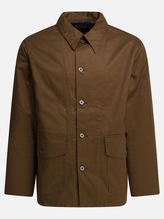 Giacche overshirt Solid colour  Marrone - Buzz Rickson's Uomo | VIETTI Online Store 
