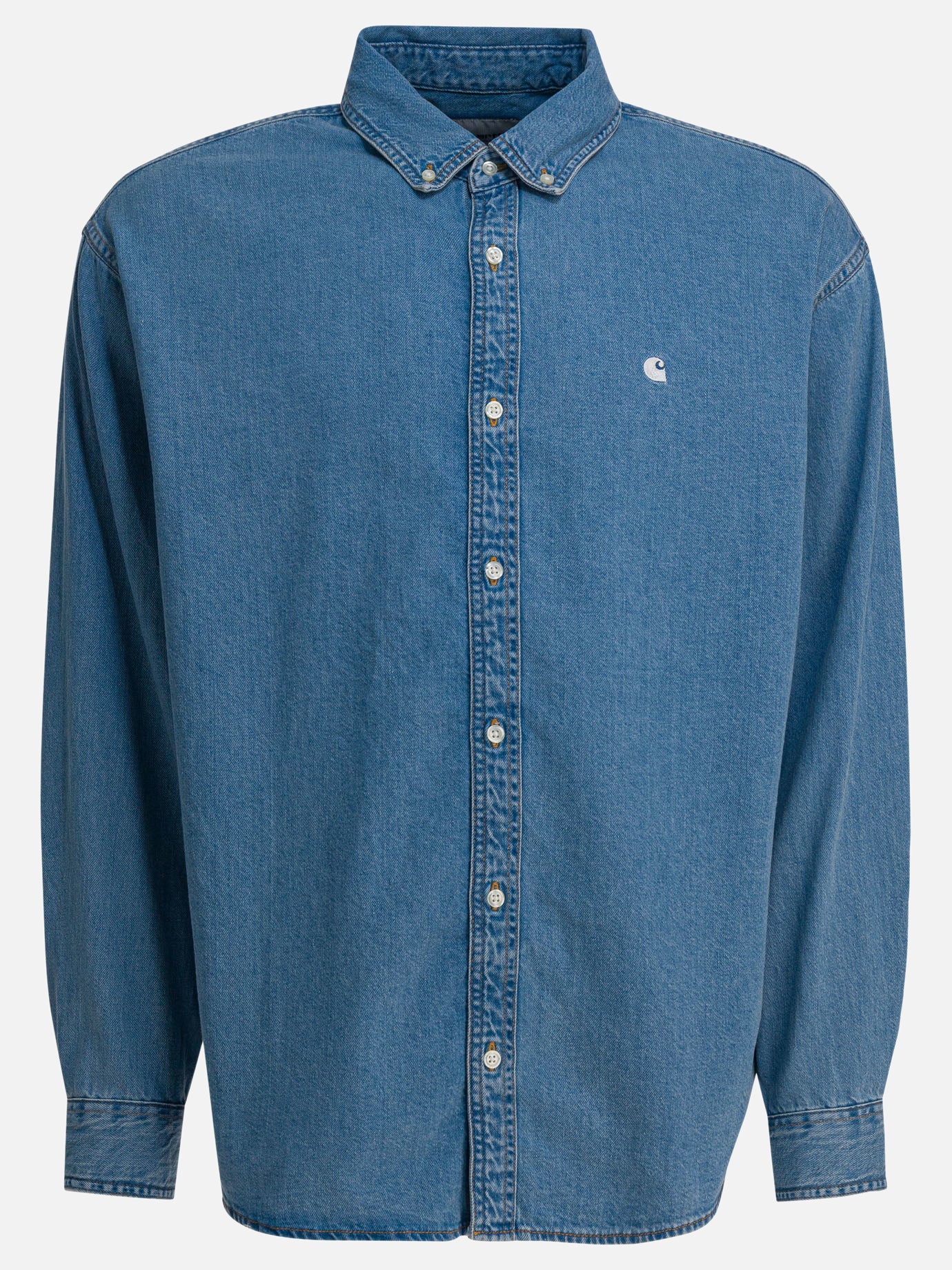 Camicie casual Logo  Blu - Carhartt WIP Uomo | PDP | VIETTI Online Store | thumbnail