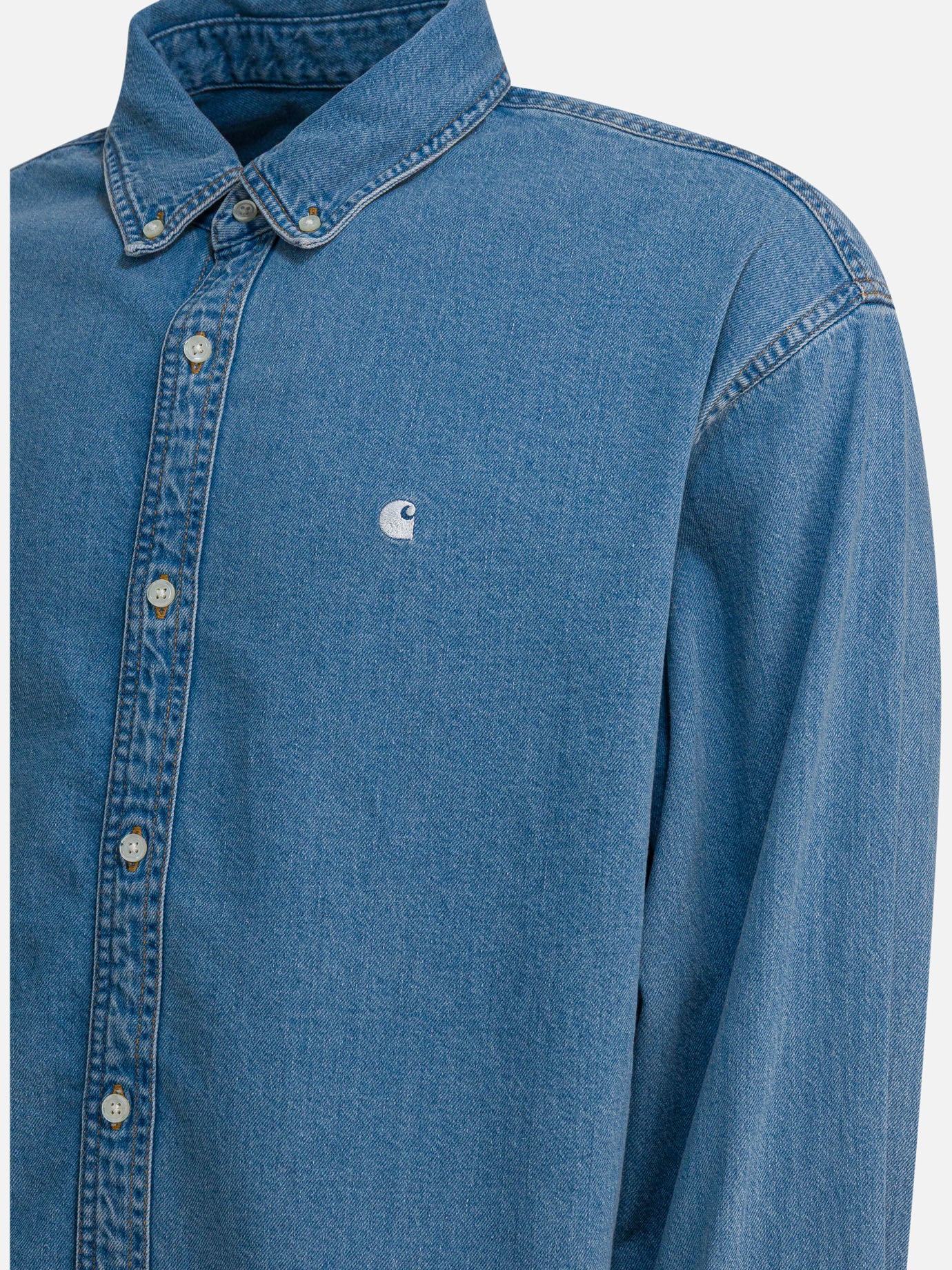 Camicie casual Logo  Blu - Carhartt WIP Uomo | PDP | VIETTI Online Store | Zoom-Modal_4
