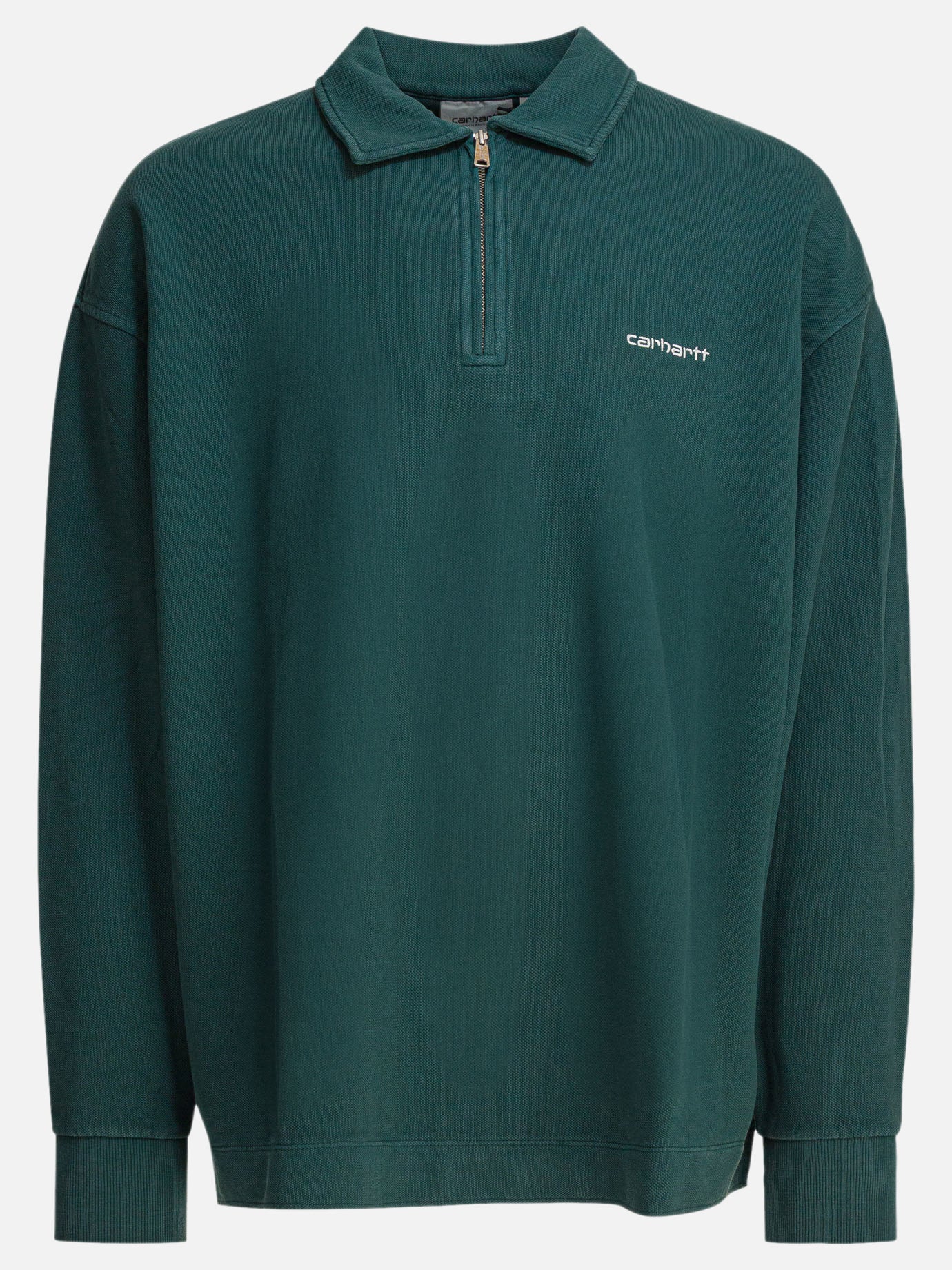 Half zip sweatshirts Logo  Green - Carhartt WIP Men | PDP | VIETTI Online Store | thumbnail