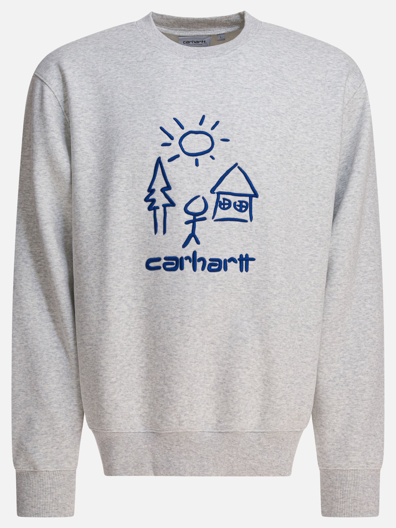 Crewnecks Logo  Grey - Carhartt WIP Men | PDP | VIETTI Online Store | thumbnail