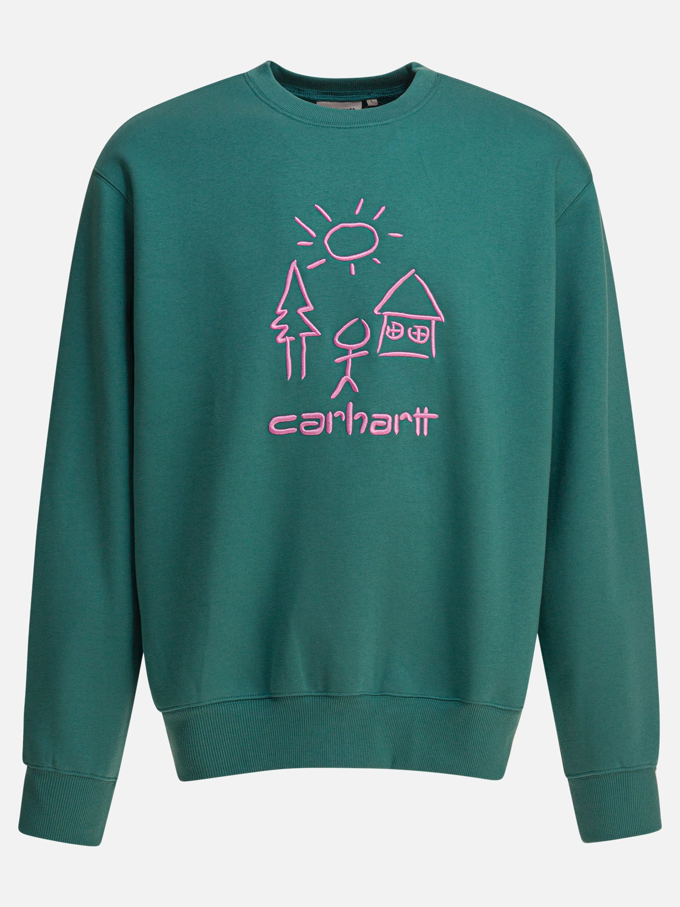 Crewnecks Logo  Green - Carhartt WIP Men | PDP | VIETTI Online Store | thumbnail