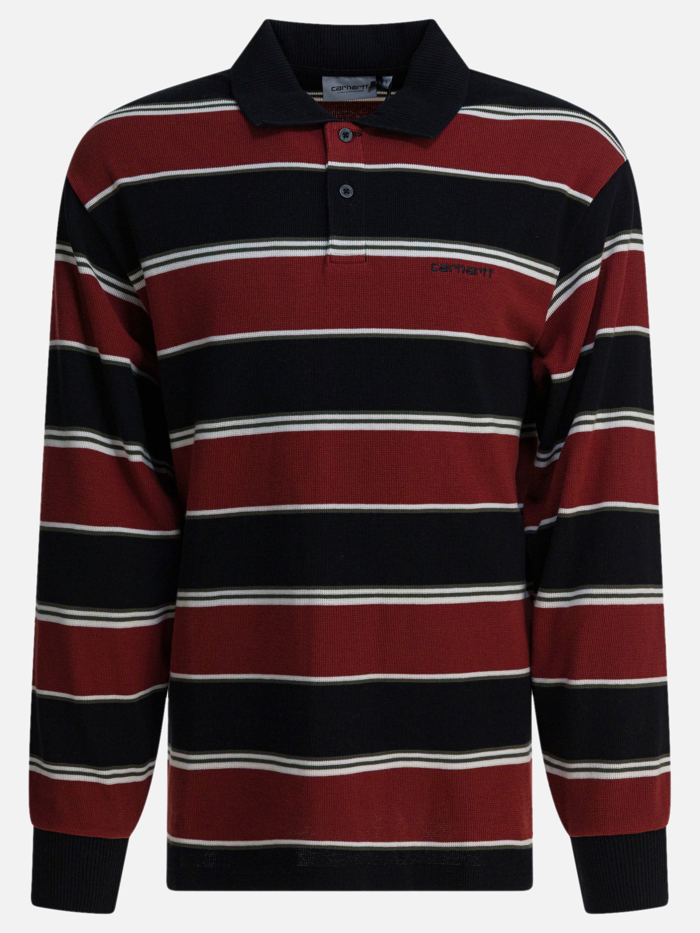 Polo shirts with buttons Striped  Red - Carhartt WIP Men | PDP | VIETTI Online Store | Zoom-Modal
