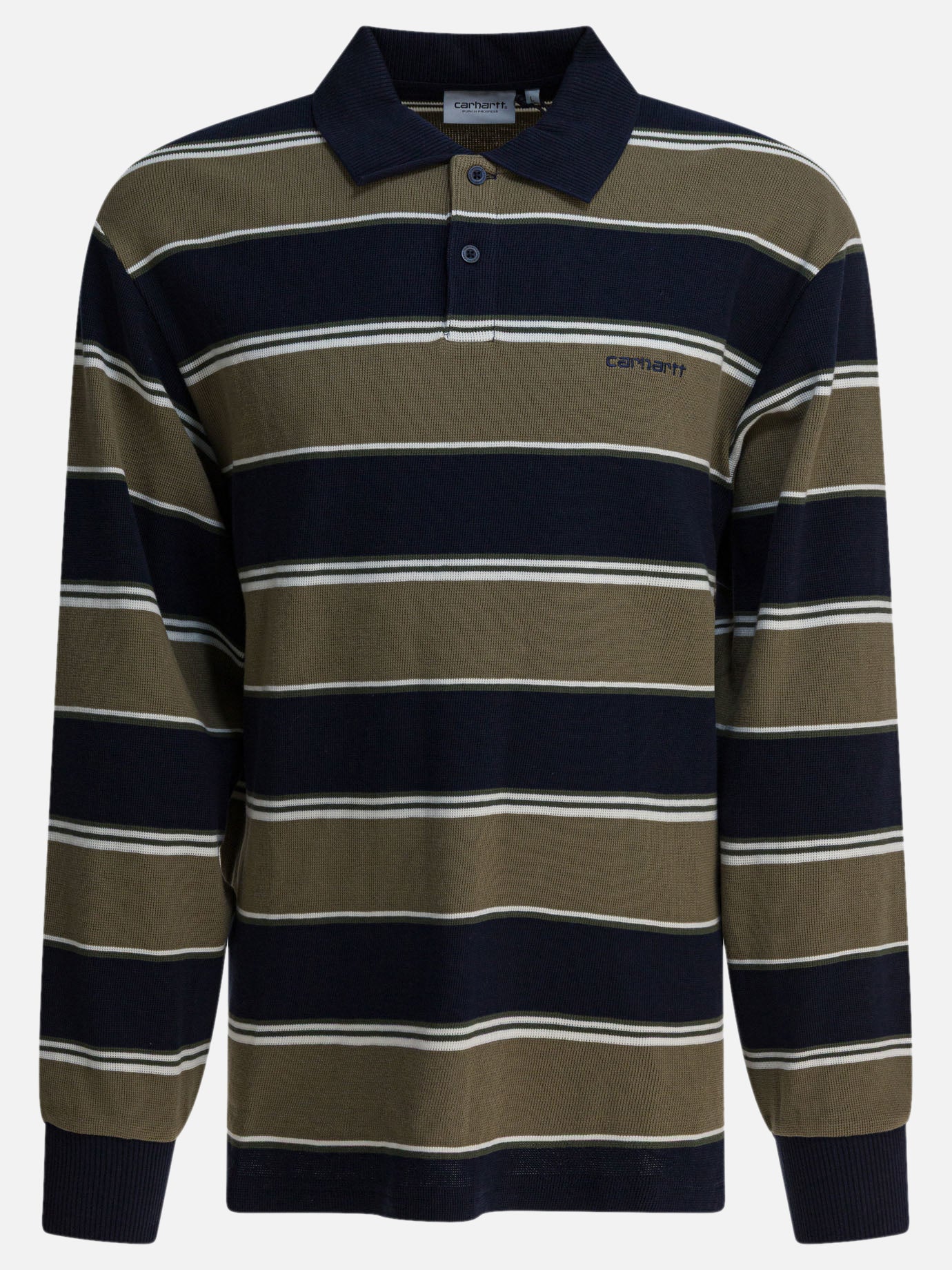 Polo shirts with buttons Striped  Green - Carhartt WIP Men | PDP | VIETTI Online Store | Zoom-Modal
