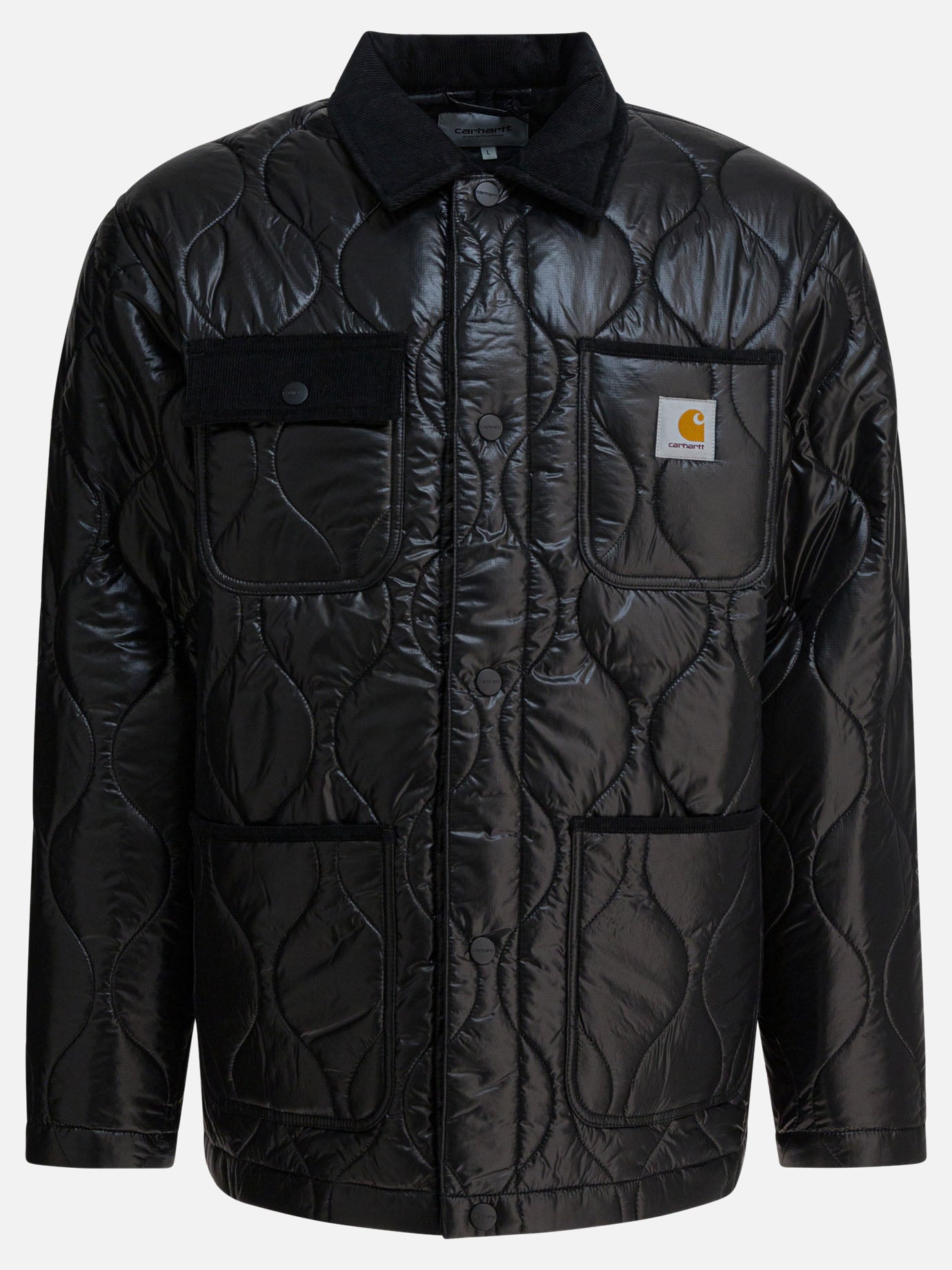 Quilted & Utility Jackets Logo  Black - Carhartt WIP Men | PDP | VIETTI Online Store | thumbnail