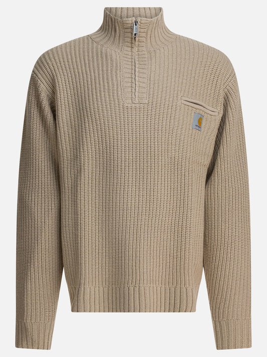 Maglioni con mezza zip Logo  Beige - Carhartt WIP Uomo | PLP | VIETTI Online Store 

