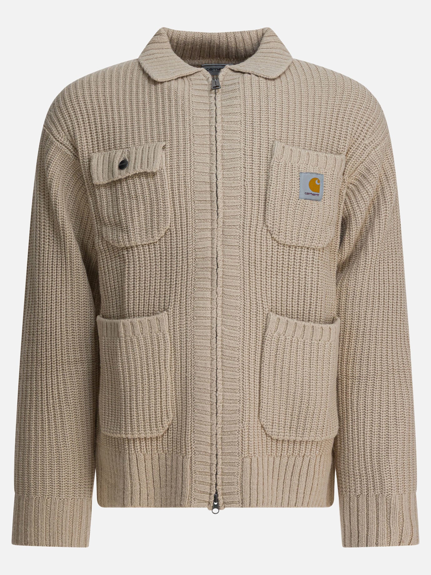 Giacche leggere & Trapuntate Logo  Beige - Carhartt WIP Uomo | PDP | VIETTI Online Store | thumbnail