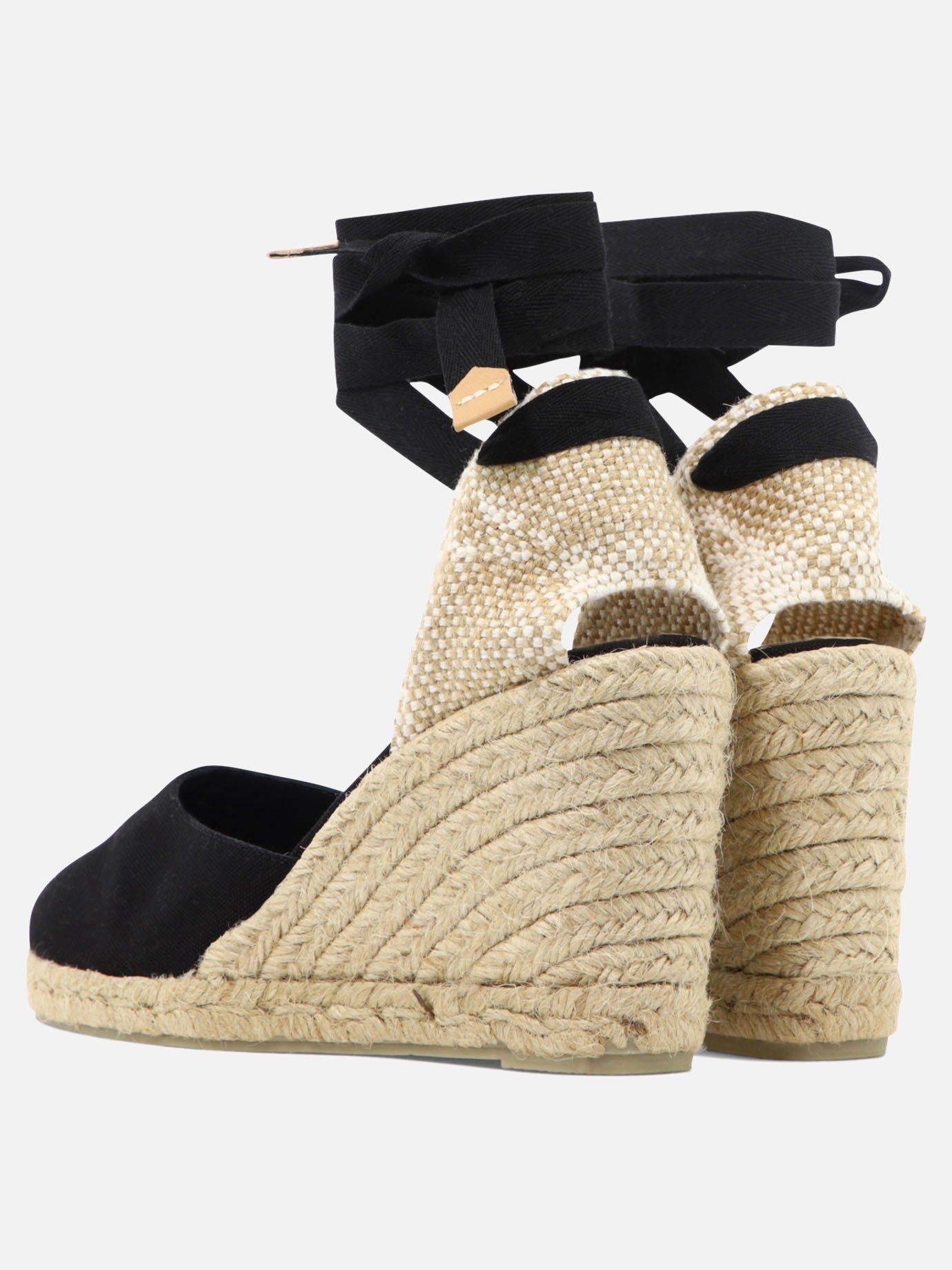 Espadrilles alte 100% organic cotton - 100% rubber  Nero - Castañer Donna | PDP | VIETTI Online Store | thumbnail_4