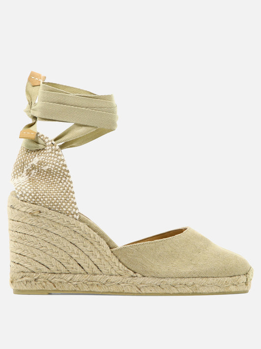 Espadrilles alte 100% cotton - 100% rubber  Beige - Castañer Donna | PLP | VIETTI Online Store 
