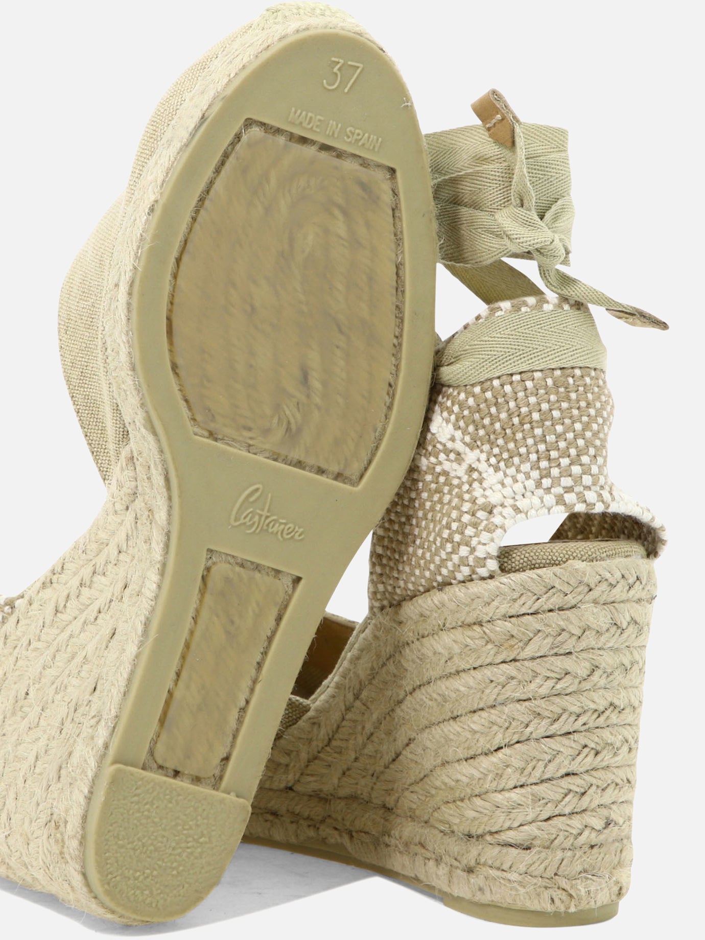 Heeled espadrilles 100% cotton - 100% rubber  Beige - Castañer Women | PDP | VIETTI Online Store | Zoom-Modal_5
