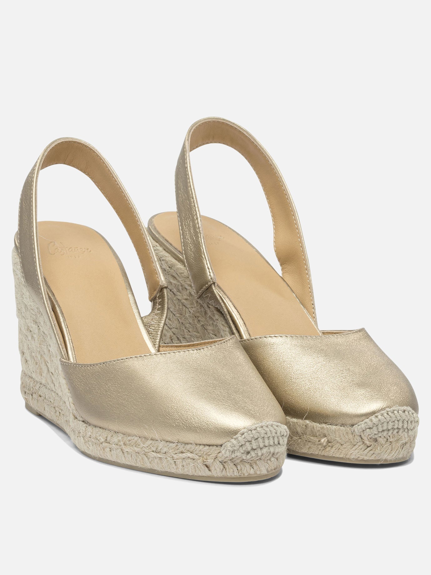 Espadrilles alte 100% leather - 100% rubber  Oro - Castañer Donna | PDP | VIETTI Online Store | thumbnail_2