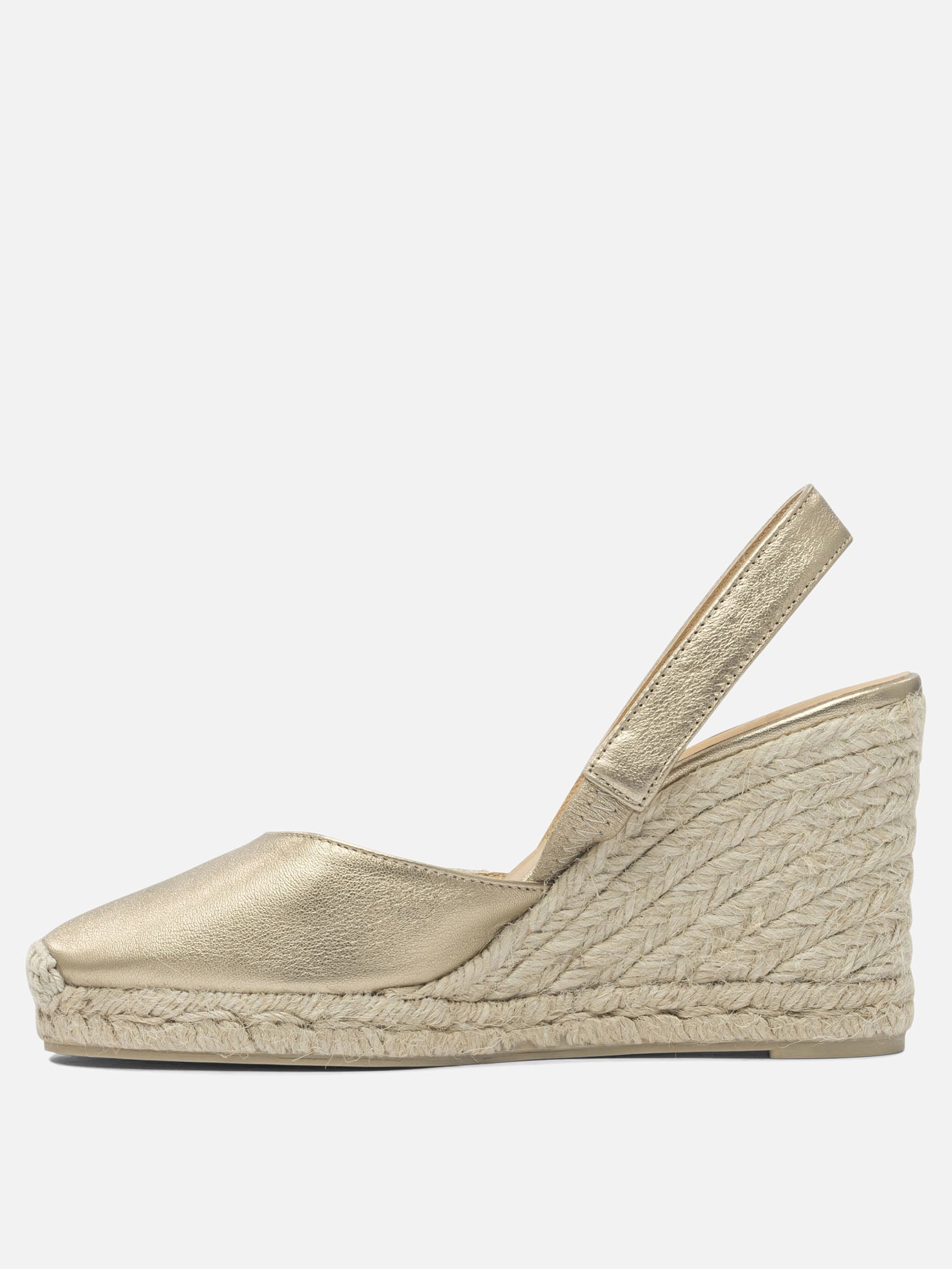 Espadrilles alte 100% leather - 100% rubber  Oro - Castañer Donna | PDP | VIETTI Online Store | thumbnail_3