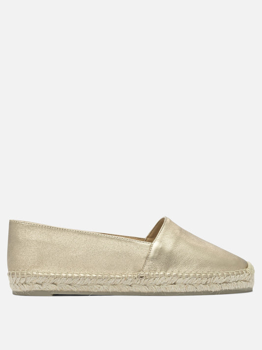 Flat espadrilles 100% leather - 100% rubber  Gold - Castañer Women | PLP | VIETTI Online Store 
