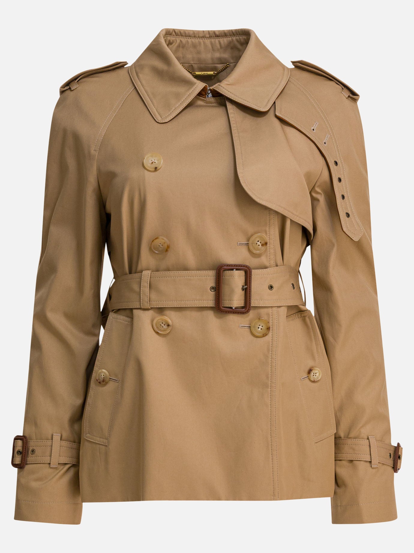 Impermeabili & Trench Solid colour  Beige - Chloé Donna | PDP | VIETTI Online Store | Zoom-Modal
