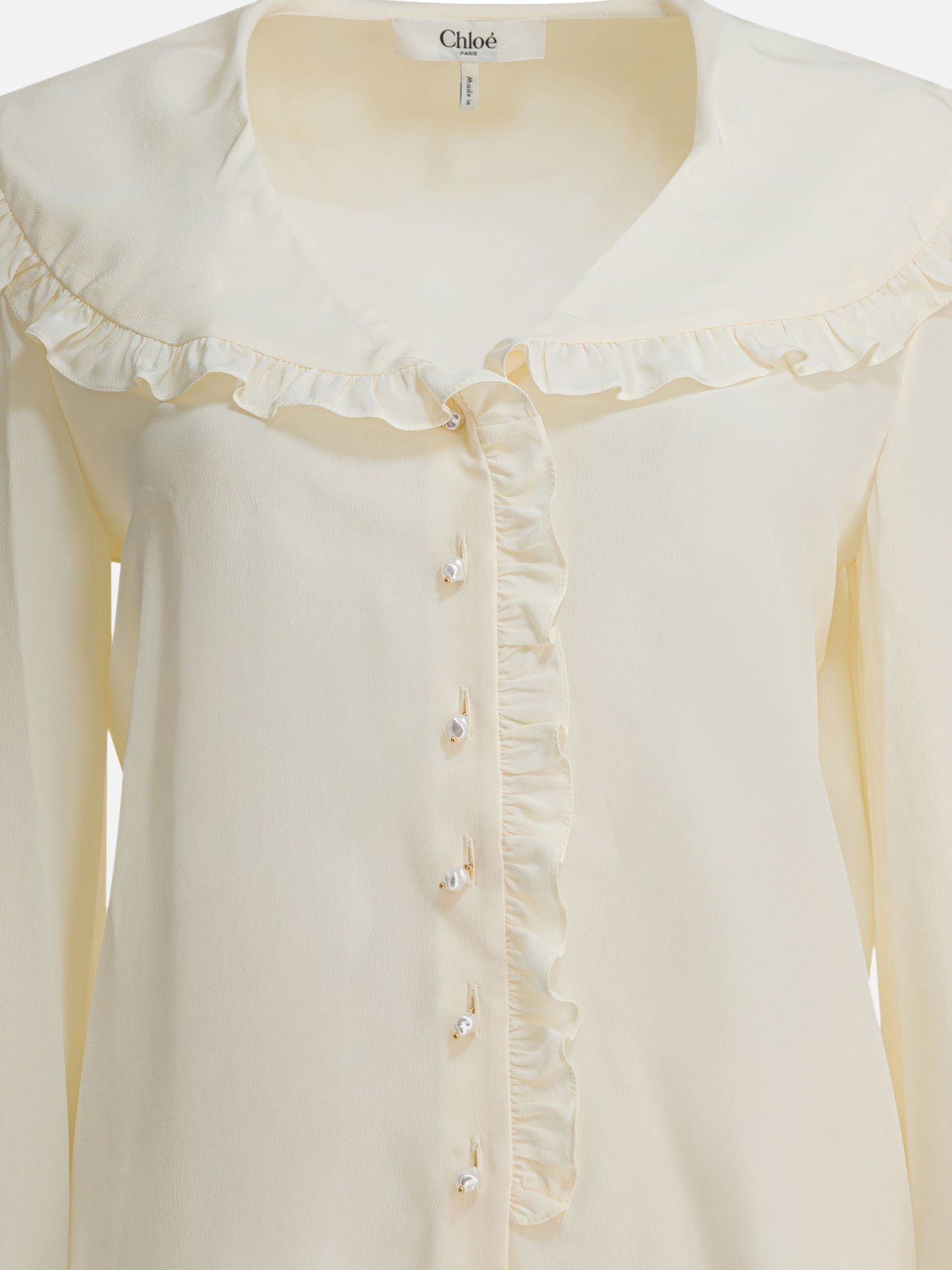 Camicie casual Solid colour  Giallo - Chloé Donna | PDP | VIETTI Online Store | thumbnail_3