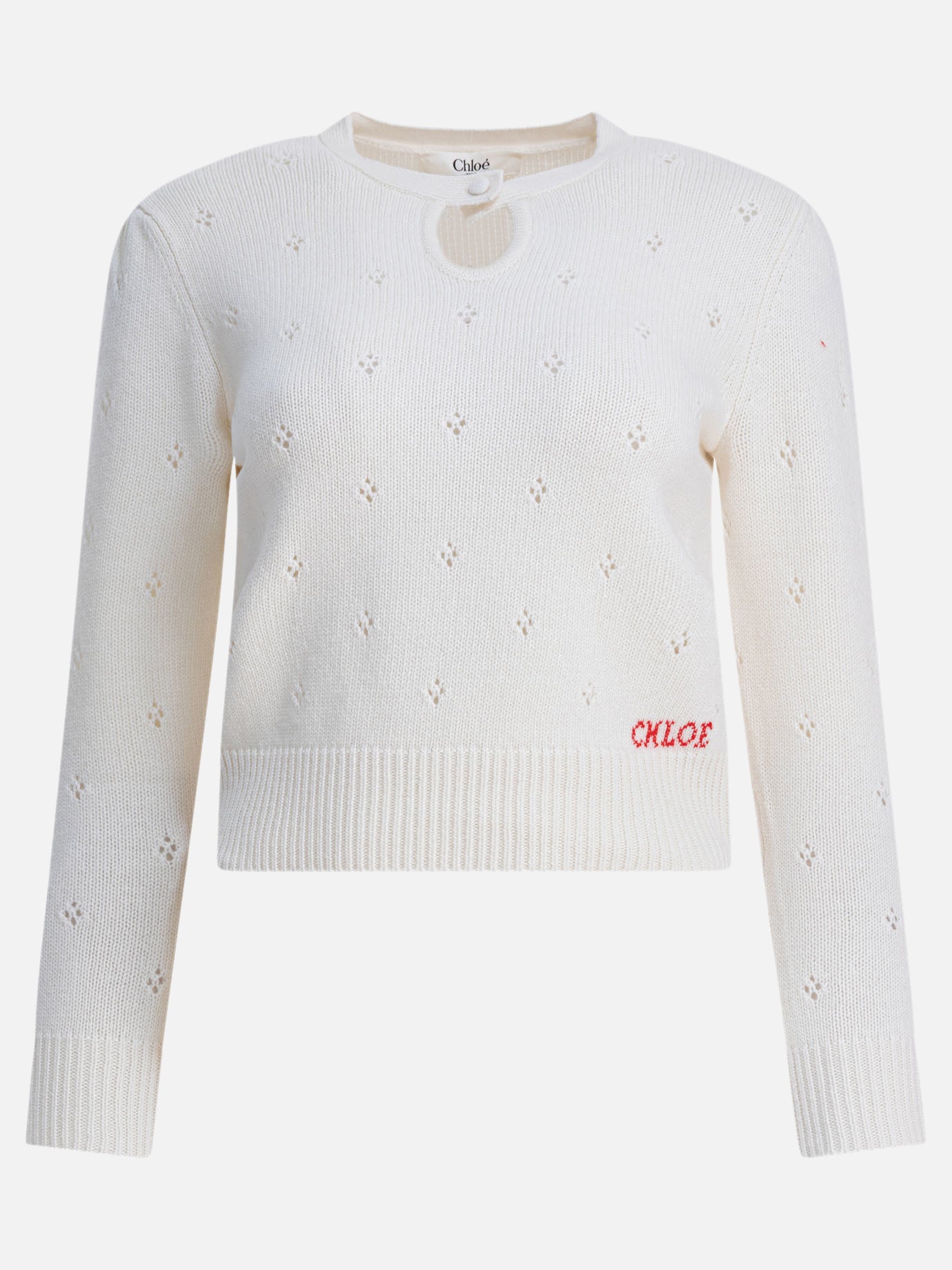 Crewneck sweaters Solid colour  White - Chloé Women | PDP | VIETTI Online Store | Zoom-Modal
