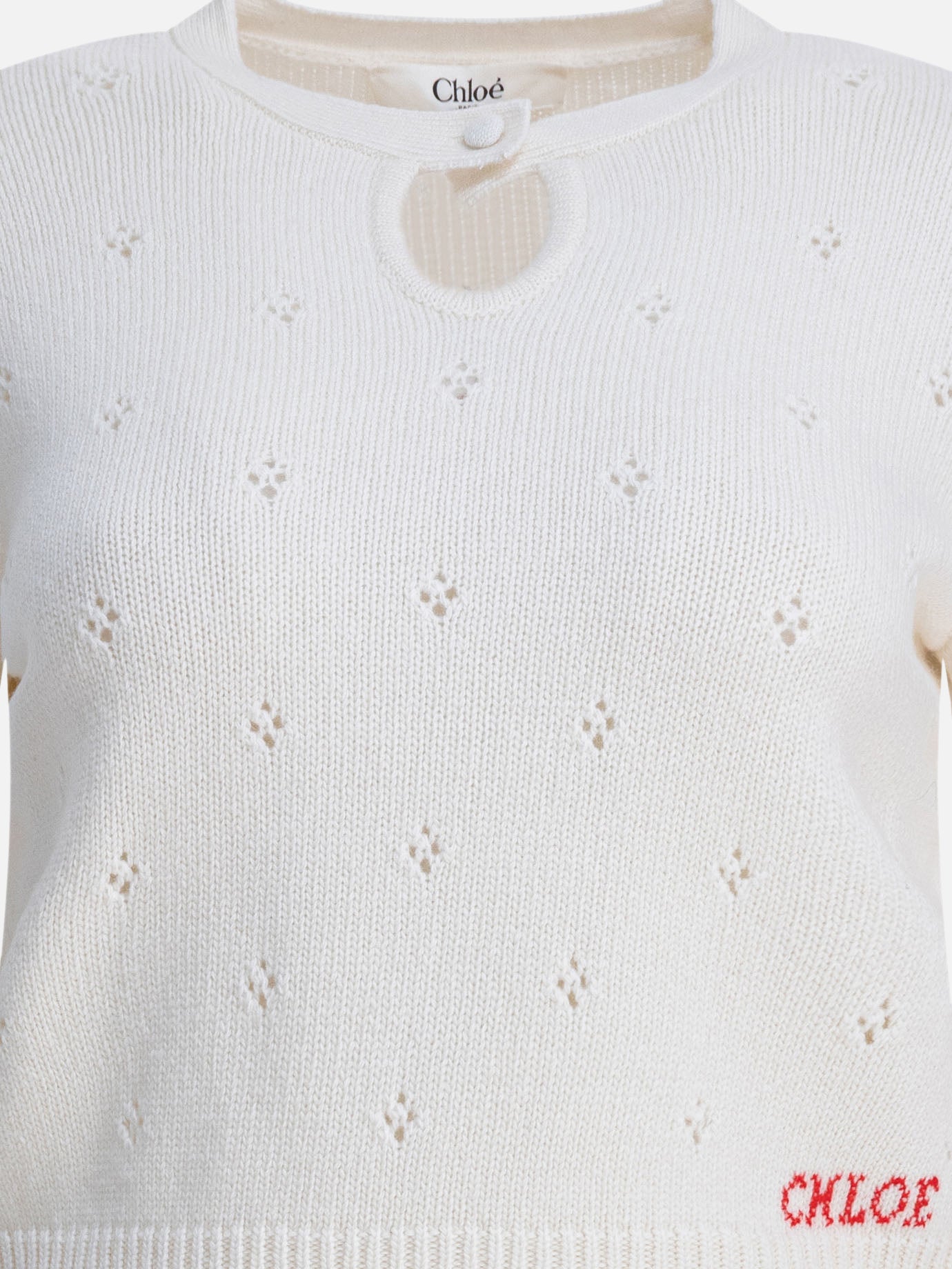 Crewneck sweaters Solid colour  White - Chloé Women | PDP | VIETTI Online Store | thumbnail_3