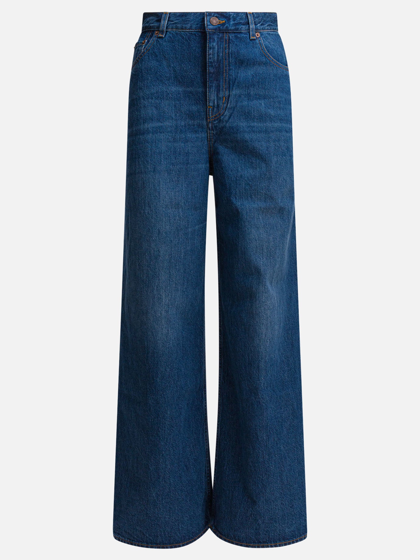 Jeans a gamba larga Solid colour  Blu - Chloé Donna | PDP | VIETTI Online Store | thumbnail